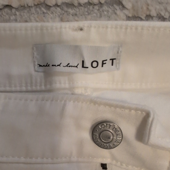 LOFT White Kick Crop Jeans - Picture 7 of 7